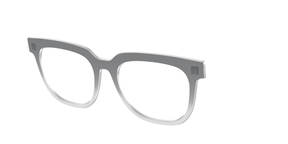 The Charcoal to Light Gray Gradient Crystal - Angle Top Image - Pair Eyewear