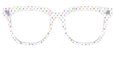 The Egg Polka Dot with Gold Foil Crystal - Front Top Thumbnail - Pair Eyewear