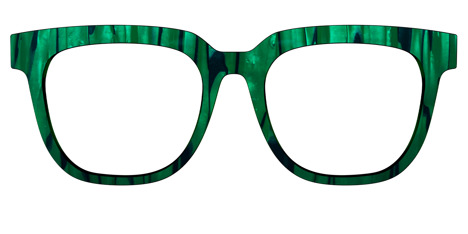 The Emerald Moire Stripes - Front Top Image - Pair Eyewear