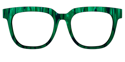 The Emerald Moire Stripes - Front Top Thumbnail - Pair Eyewear