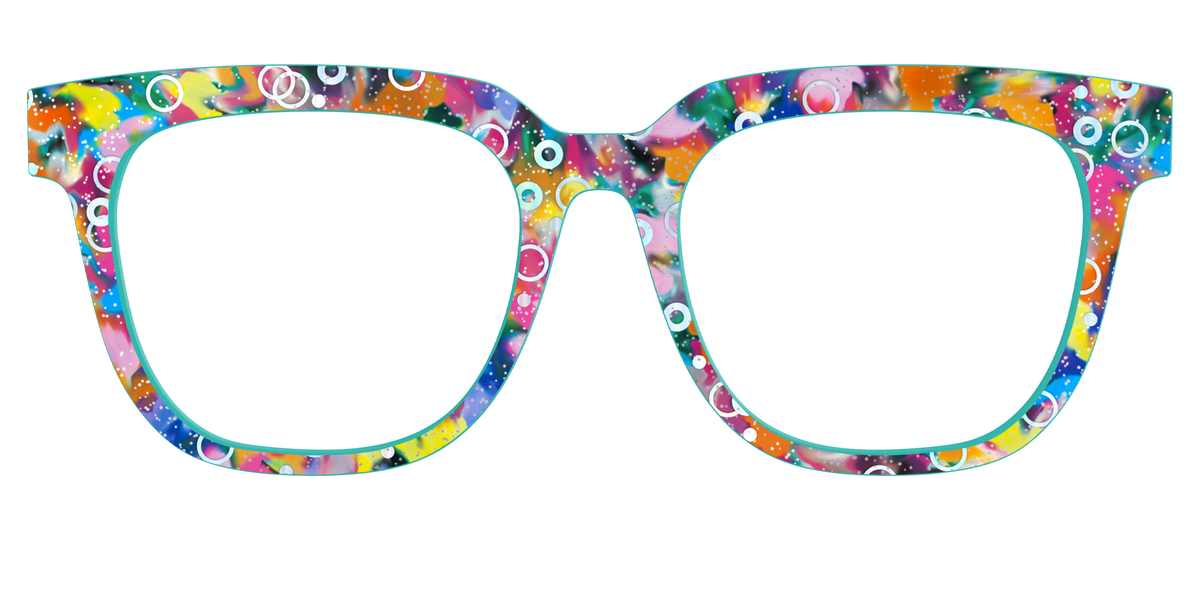 The Imaginative Tortoise with Bubble Glitter - Front Top Image - Pair Eyewear