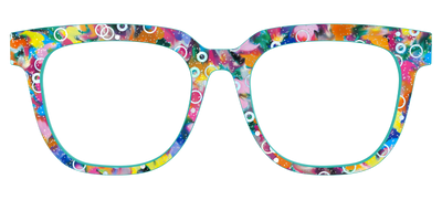 The Imaginative Tortoise with Bubble Glitter - Front Top Thumbnail - Pair Eyewear