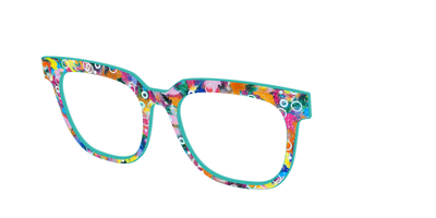 The Imaginative Tortoise with Bubble Glitter - Angle Top Thumbnail - Pair Eyewear