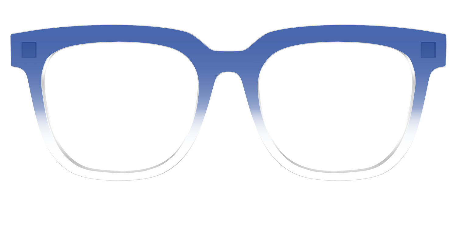 The Indigo Gradient Crystal - Front Top Image - Pair Eyewear