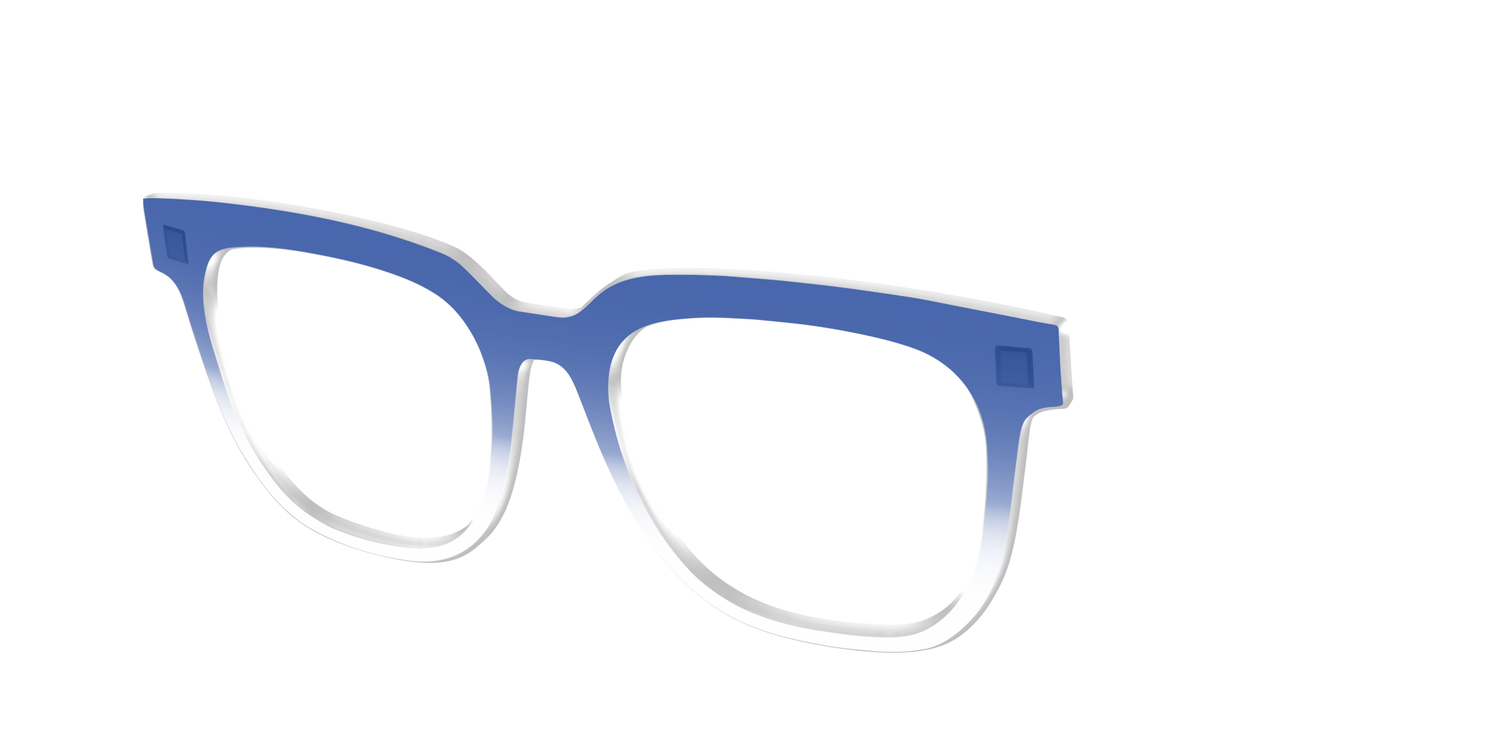 The Indigo Gradient Crystal - Angle Top Image - Pair Eyewear