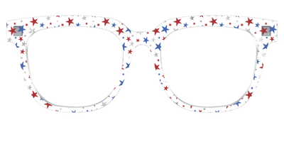 The Multi Stars Crystal with Silver Foil - Front Top Thumbnail - Pair Eyewear
