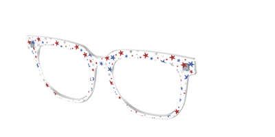 The Multi Stars Crystal with Silver Foil - Angle Top Thumbnail - Pair Eyewear