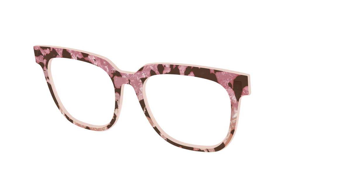 The Pale Peach Pearl Tortoise - Angle Top Image - Pair Eyewear