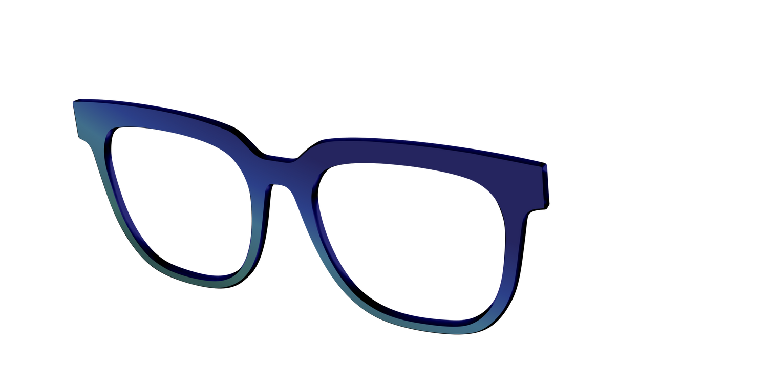 The Peacock Ombre - Angle Top Image - Pair Eyewear