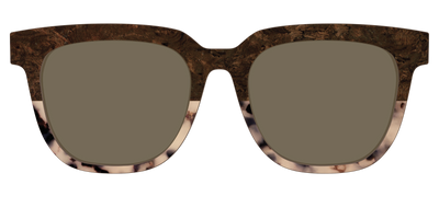 The Polarized Dark Oak Tortoise Split Sun Top - Front Top Thumbnail - Pair Eyewear