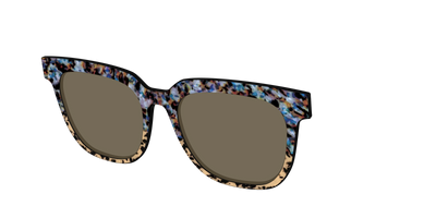 The Polarized Oasis Tortoise Split Sun Top - Angle Top Thumbnail - Pair Eyewear