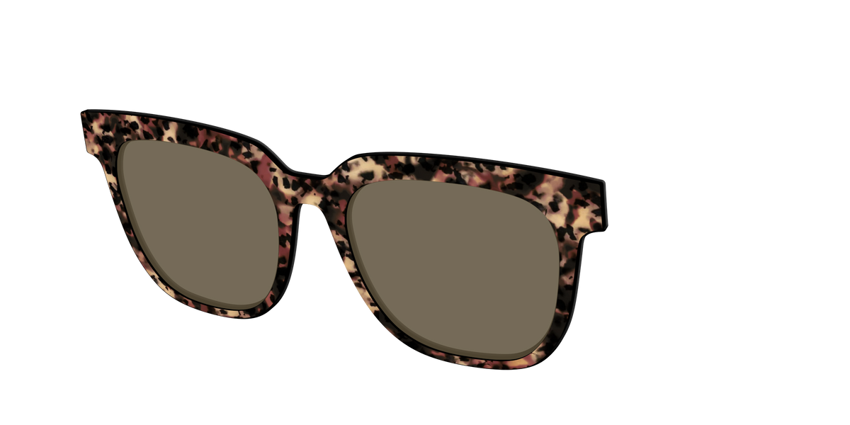 The Polarized Sienna Tortoise Sun Top - Angle Top Image - Pair Eyewear