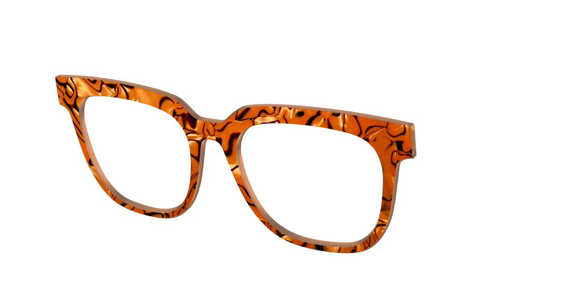 The Pumpkin Pearl Swirl - Angle Top Image - Pair Eyewear