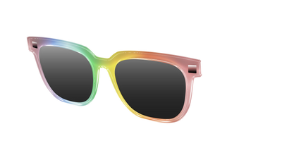 The Polarized Rainbow Gradient Sun Top - Angle Top Thumbnail - Pair Eyewear