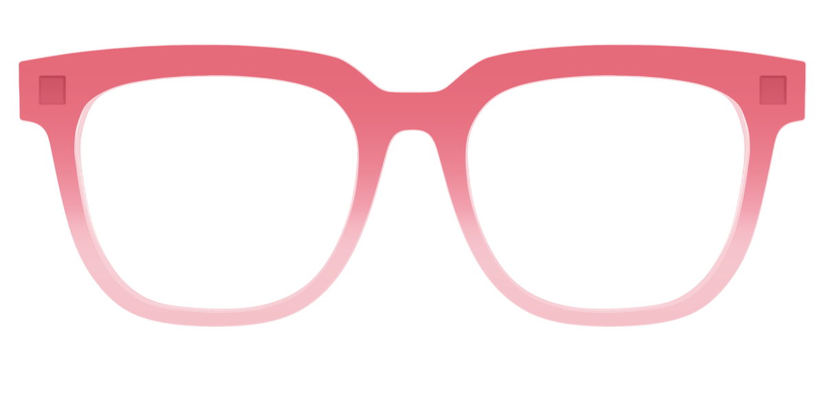 The Red to Coral Gradient Crystal - Front Top Image - Pair Eyewear