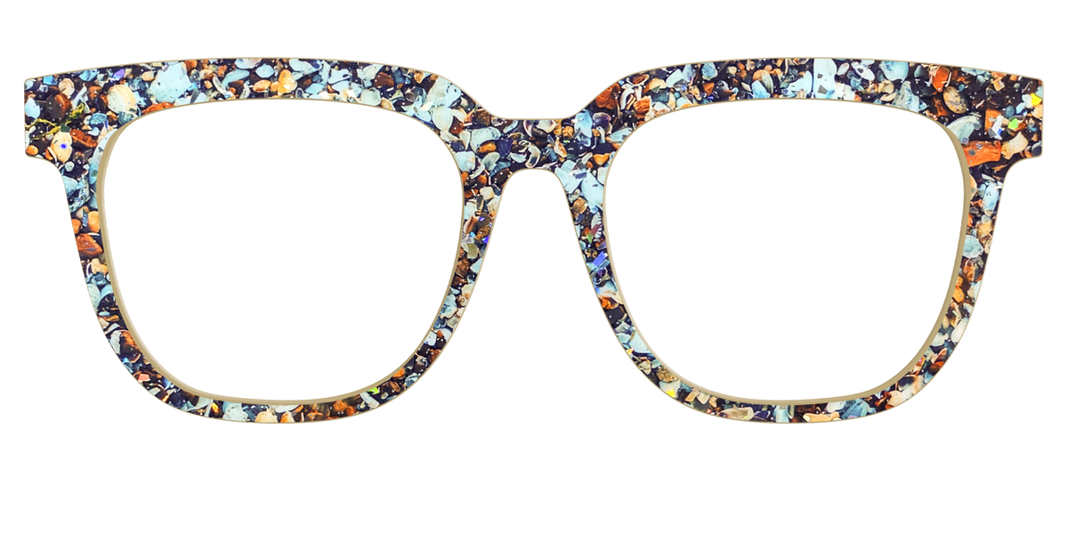 The Seashell Tortoise with Holographic Glitter - Front Top Image - Pair Eyewear