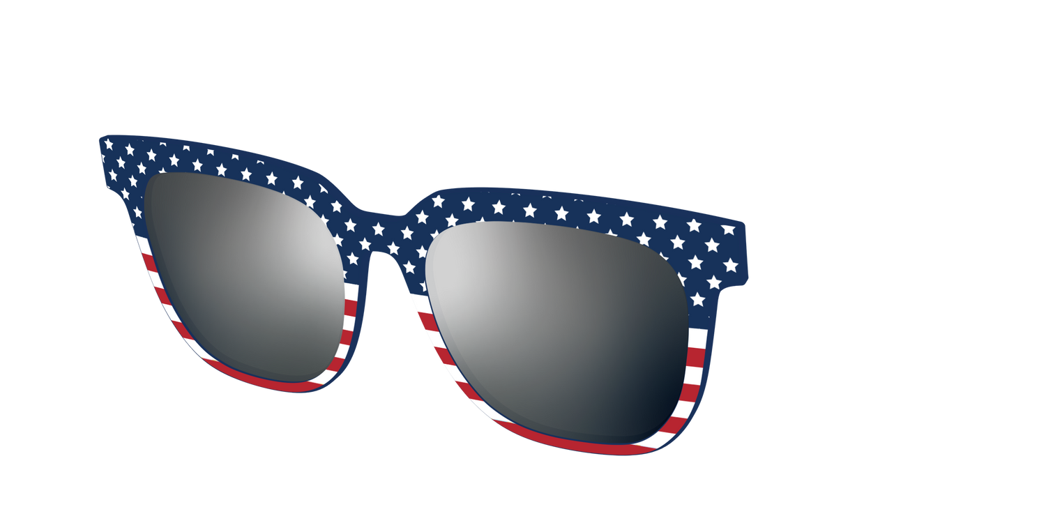 The Polarized Stars & Stripes Sun Top - Angle Top Image - Pair Eyewear