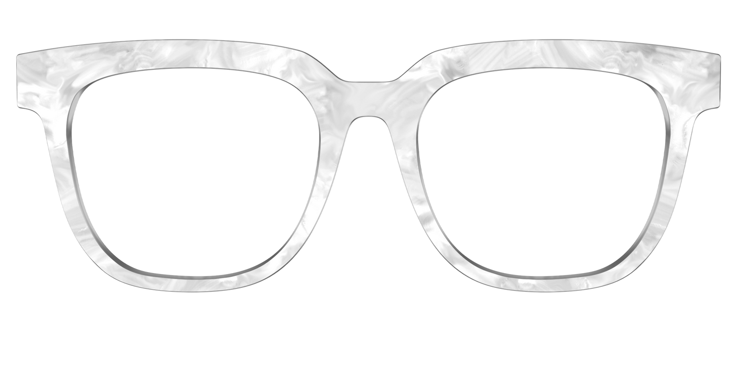 The White Pearlescent - Front Top Image - Pair Eyewear