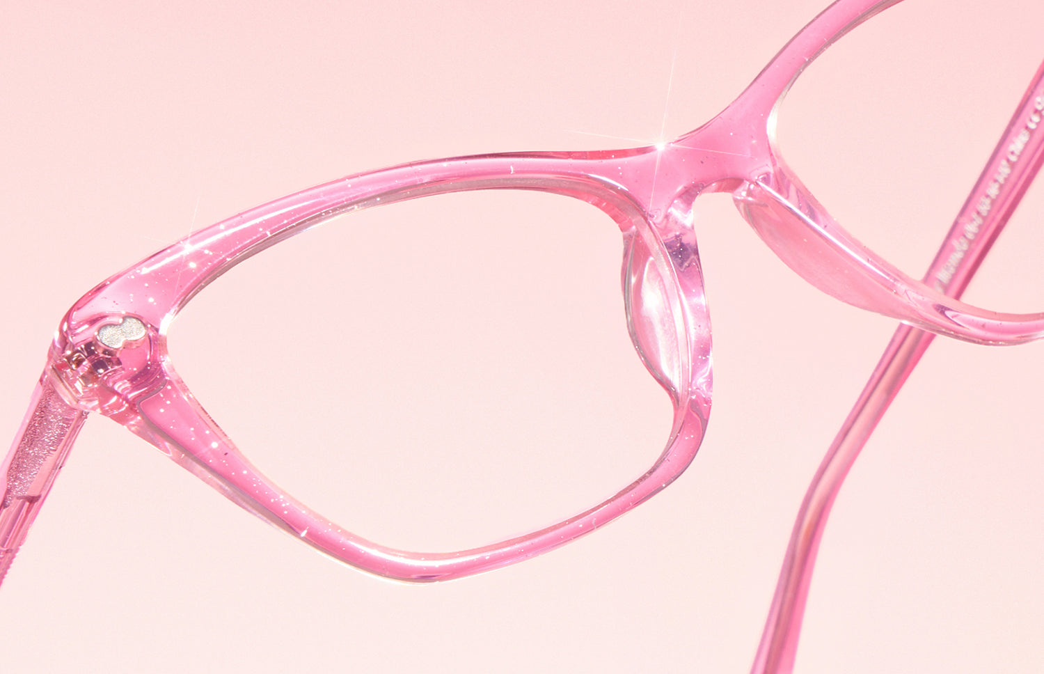 The Harper - Pink Glitter Clear - Carousel2 - Pair Eyewear