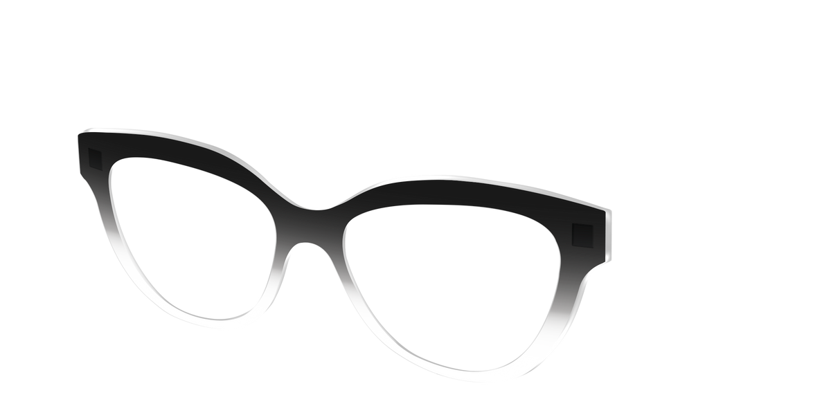 The Black Gradient Crystal - Angle Top Image - Pair Eyewear