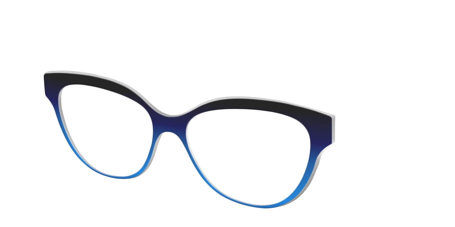 The Black to Blueberry Gradient - Angle Top Image - Pair Eyewear