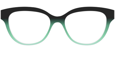 The Black to Spearmint Gradient - Front Top Thumbnail - Pair Eyewear