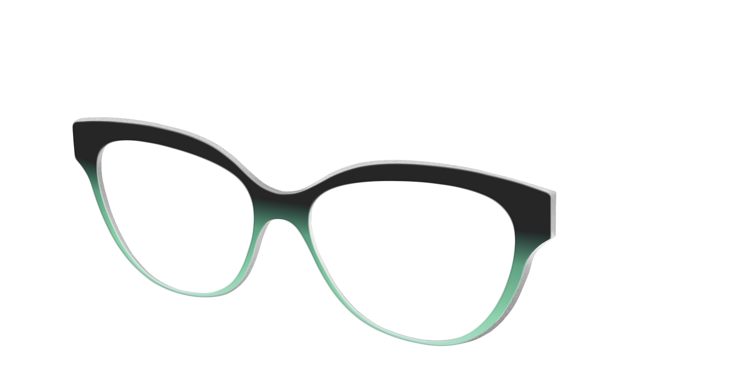 The Black to Spearmint Gradient - Angle Top Image - Pair Eyewear