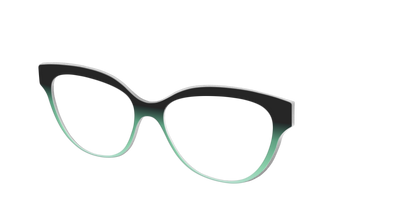 The Black to Spearmint Gradient - Angle Top Thumbnail - Pair Eyewear