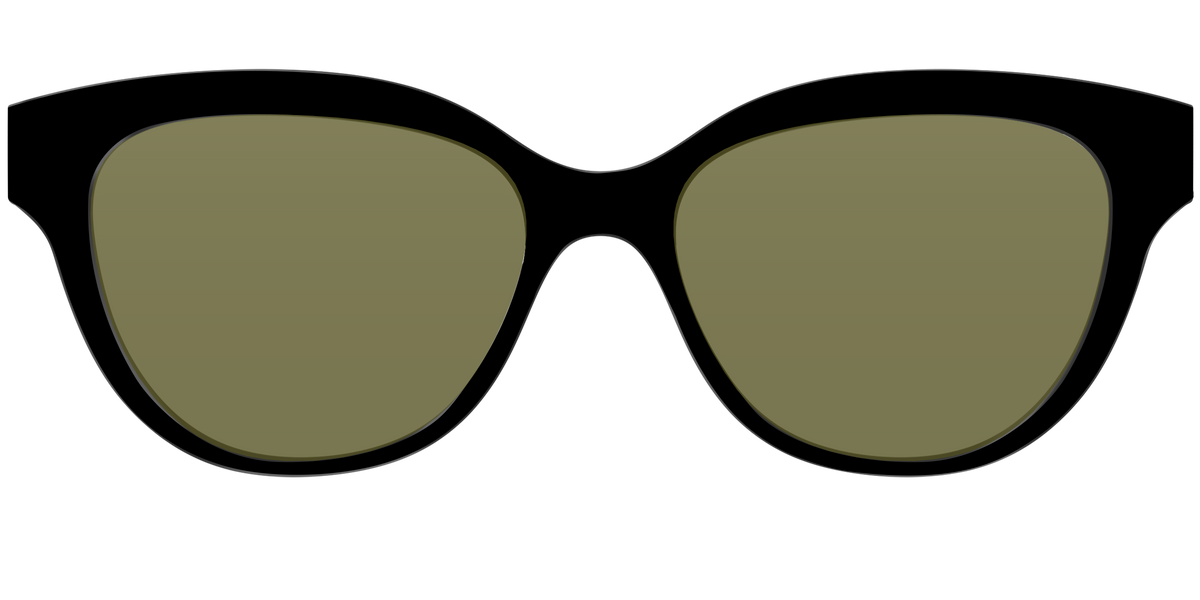 The Black with Green Racquet Sport lens - Front Top Image - Pair Eyewear