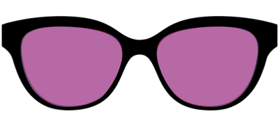 The Black with Violet Golf lens - Front Top Thumbnail - Pair Eyewear