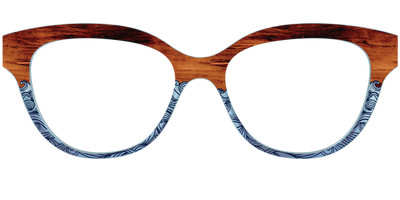 The Blue Wood Waves Crystal - Front Top Thumbnail - Pair Eyewear