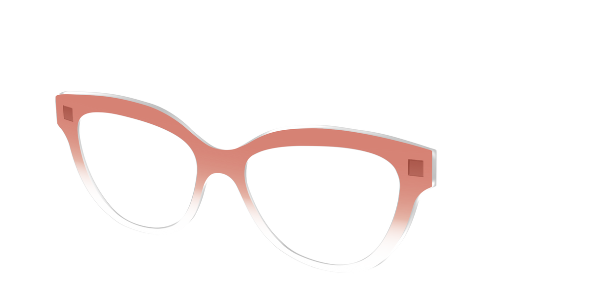 The Burnt Orange Gradient Crystal - Angle Top Image - Pair Eyewear