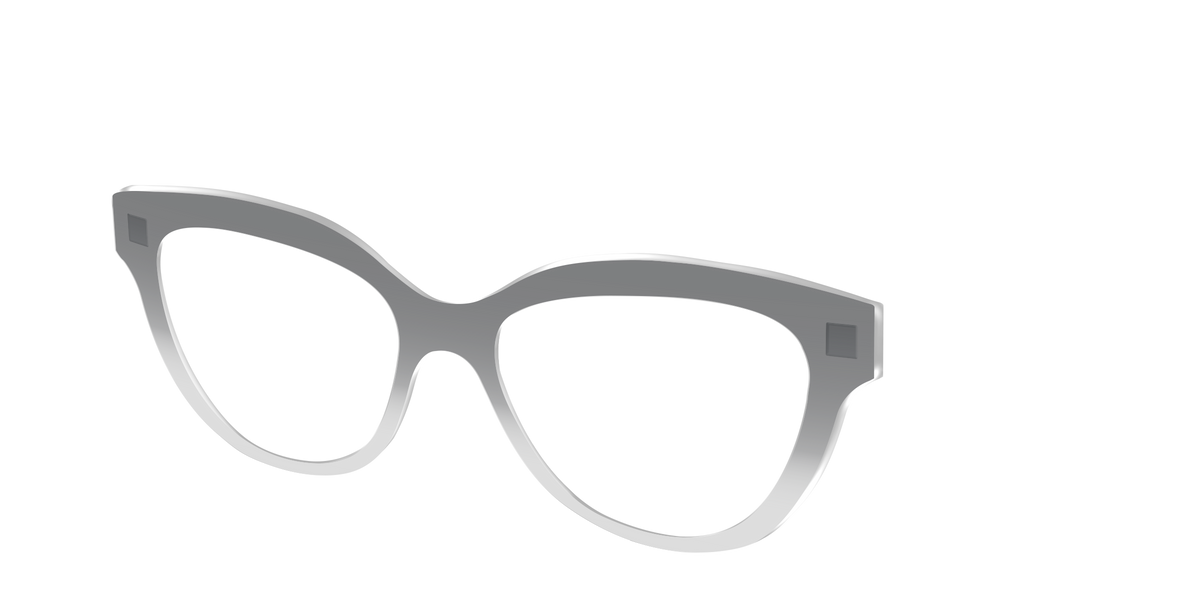 The Charcoal to Light Gray Gradient Crystal - Angle Top Image - Pair Eyewear