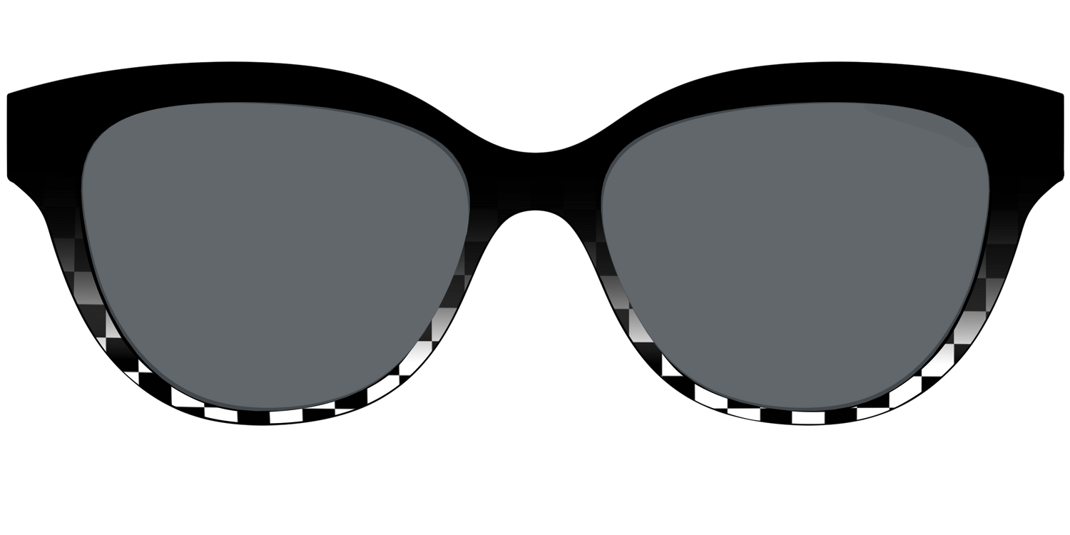 The Polarized Checkerboard Fade Sun Top - Front Top Image - Pair Eyewear