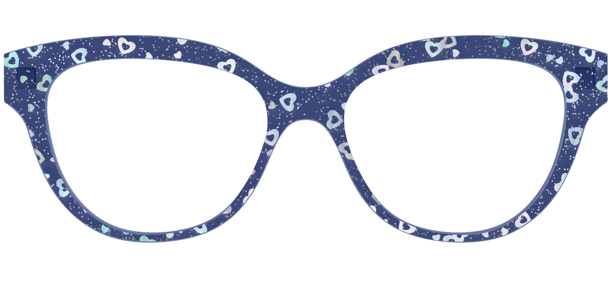 The Denim Heart Glitter Crystal - Front Top Image - Pair Eyewear