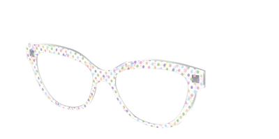 The Egg Polka Dot with Gold Foil Crystal - Angle Top Thumbnail - Pair Eyewear