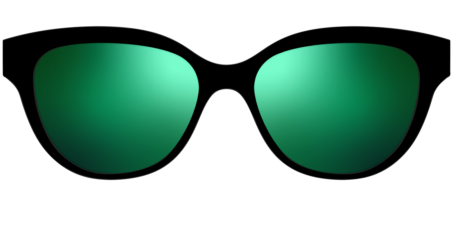 The Polarized Green Reflective Sun Top - Front Top Image - Pair Eyewear