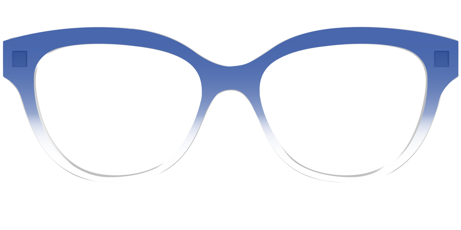 The Indigo Gradient Crystal - Front Top Image - Pair Eyewear