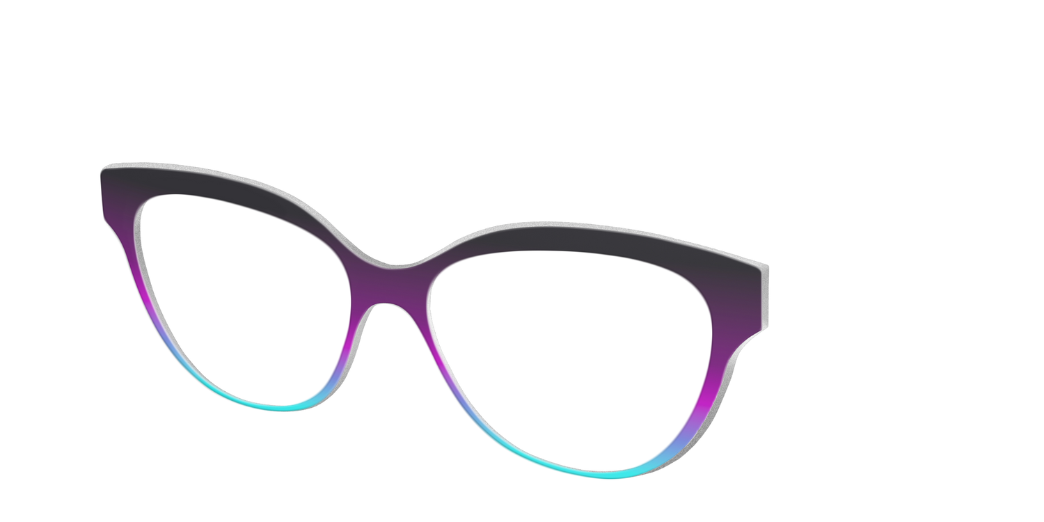 The Licorice to Seafoam Gradient - Angle Top Image - Pair Eyewear