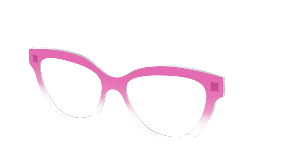 The Magenta Gradient Crystal - Angle Top Image - Pair Eyewear
