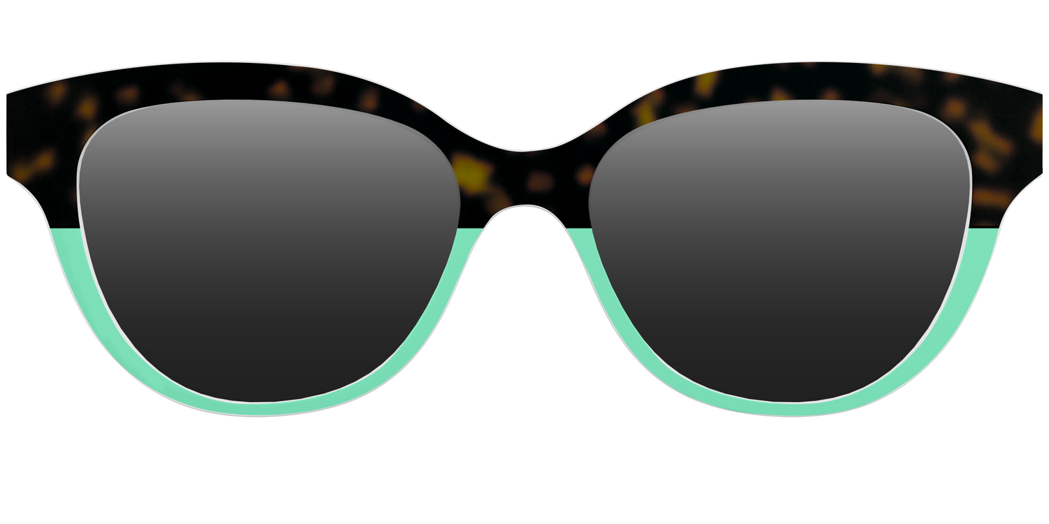 The Polarized Matcha Split Sun Top - Front Top Image - Pair Eyewear