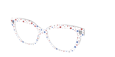 The Multi Stars Crystal with Silver Foil - Angle Top Thumbnail - Pair Eyewear