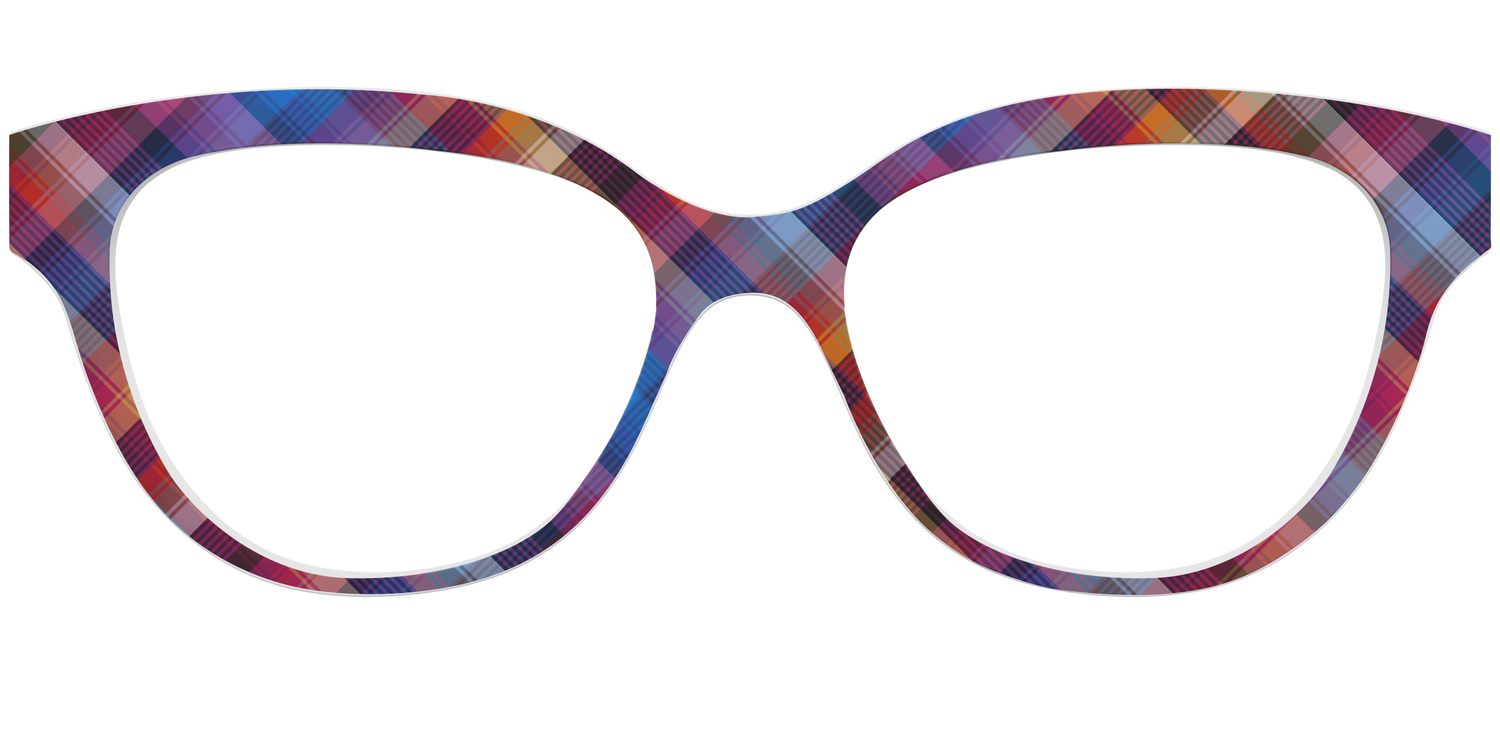 The Ombre Plaid - Front Top Image - Pair Eyewear