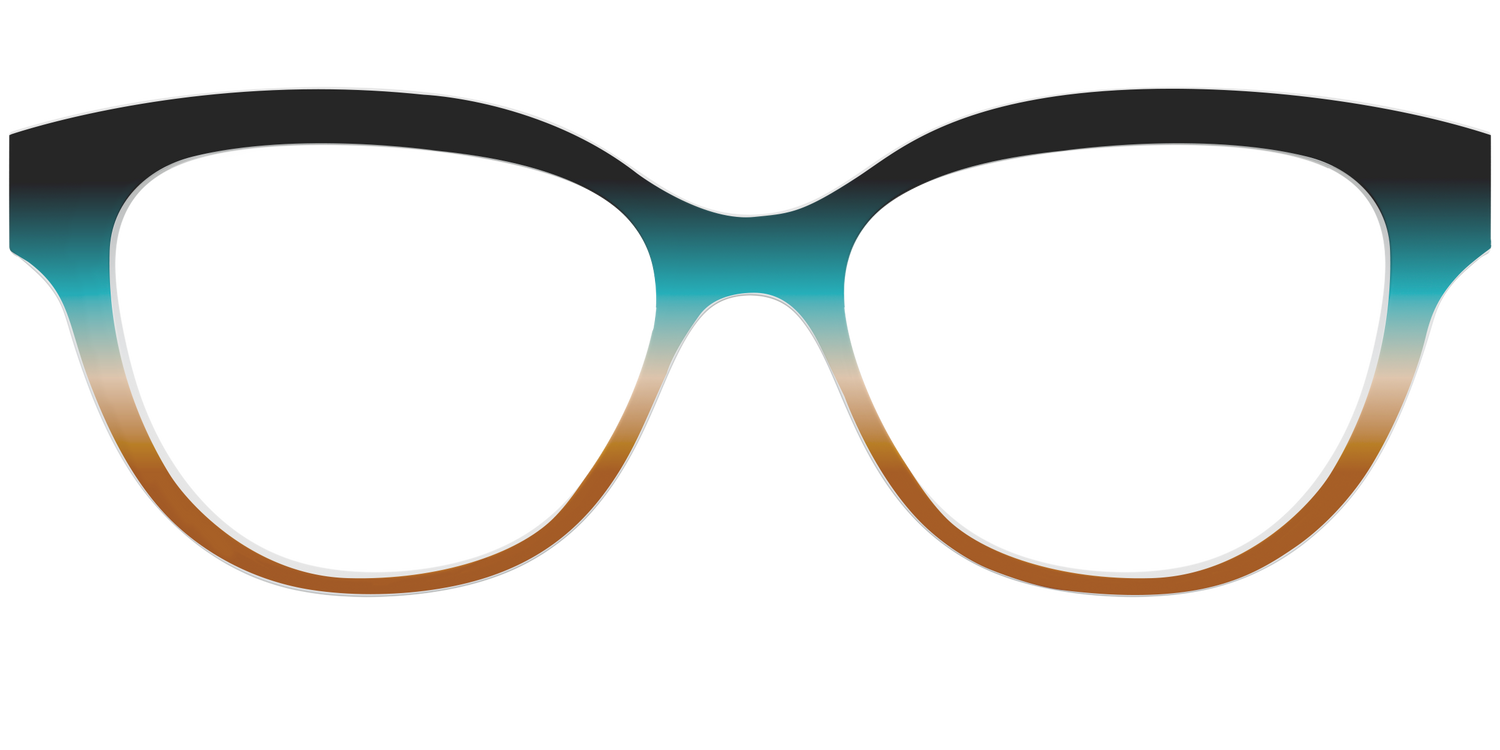 The Onyx to Rust Gradient - Front Top Image - Pair Eyewear