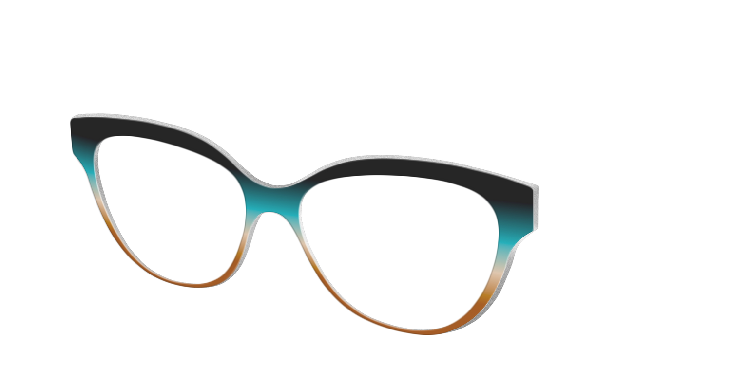The Onyx to Rust Gradient - Angle Top Image - Pair Eyewear