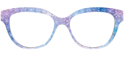 The Pastel Snowflake with Iridescent Glitter - Front Top Thumbnail - Pair Eyewear
