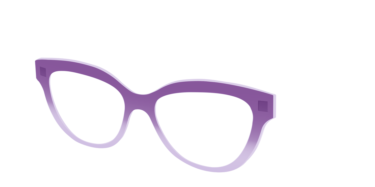 The Plum to Lilac Gradient Crystal - Angle Top Image - Pair Eyewear