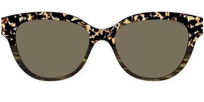 The Polarized Caramel Tortoise Horn Split Sun Top - Front Top Thumbnail - Pair Eyewear