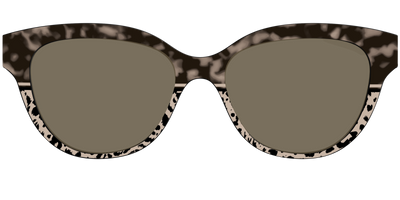 The Polarized Ink Blot Tortoise Split Sun Top - Front Top Thumbnail - Pair Eyewear