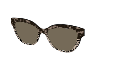 The Polarized Ink Blot Tortoise Split Sun Top - Angle Top Thumbnail - Pair Eyewear